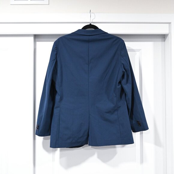 Sene Men's Size Medium 100% Polyester Blue Travel Blazer - Picture 6 of 8